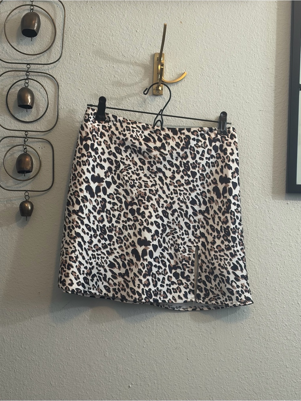 Princess Polly Leopard Print Mini Skirt - White, Black, Brown